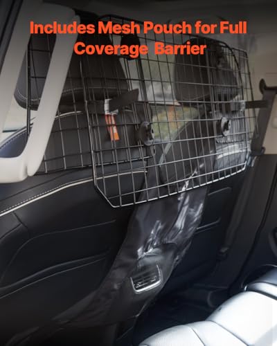 VEVOR Hunde Autobarriere einstellbare Trennwand Hundegitter (900 x 416 mm) Autoschutzgitter zur Montage auf den Vordersitzen, Haustierbarriere aus Drahtgeflecht, passende Autobarriere für SUVs Lkws
