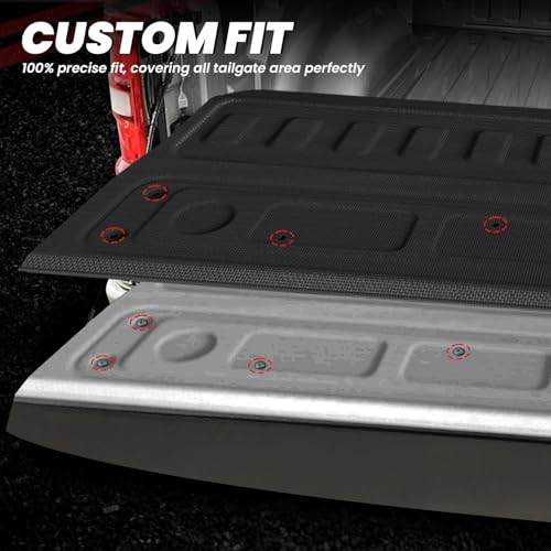 Image of LASFIT Truck Tailgate Mat 2020-2026 for Chevrolet Chevy Silverado & GMC Sierra 2500HD /3500HD (Not Fit MultiPro Tailgate), All Weather TPE Tailgate Protector for Chevrolet Accessories