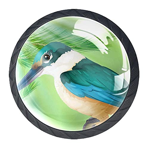 Boutons de meuble en verre motif oiseau pour poignée tiroir commode cuisine 30 mm - 3