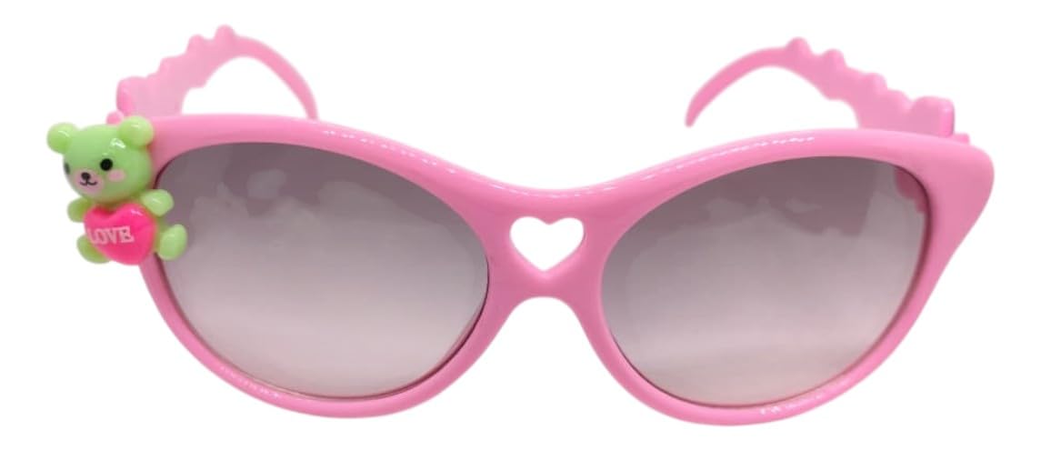 OKU 1 Latest Stylish Kids Sunglasses for Girls 100% UV Protection | Colorful Goggles Modern Eyewears for Age 4-10 Years (YELLOW)