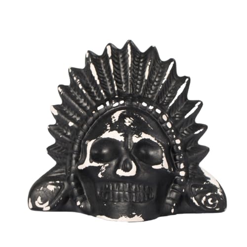 Authentic Aztec Death Whistle, Up to 125+ Decibels Screams Creepy Human Sounding Whistle for Halloween, Unique Skull Design (White)