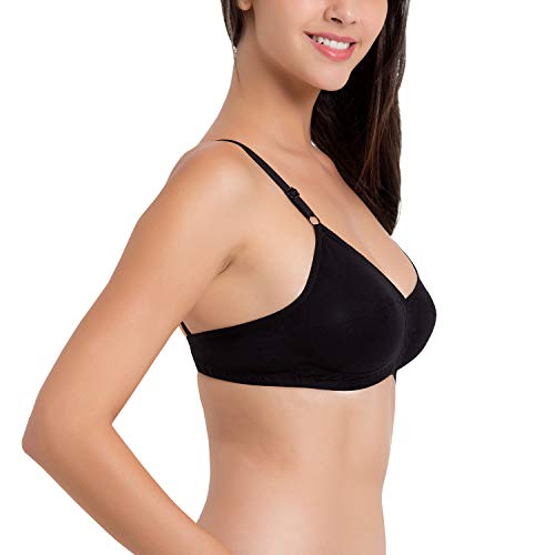 Image of SOUMINIE Women's Pure Cotton Non-Padded Full Coverage Flexi-Fit Everyday Bra | Women's /Ladies /Girls | Best Comfort Bra | Regular Use Bra | Shaper Bra | Comfortable Bra