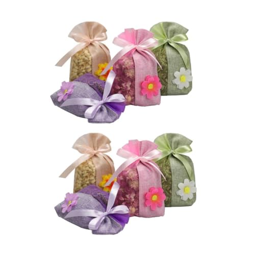 Didiseaon 16 Pcs Sachet Bag Empty Drawstring Pouch Car Lavender Flower Spice Bag Food Grade Lavender Scent
