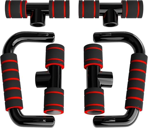 Push Up Bars for Men & Women (Red) - Image 6