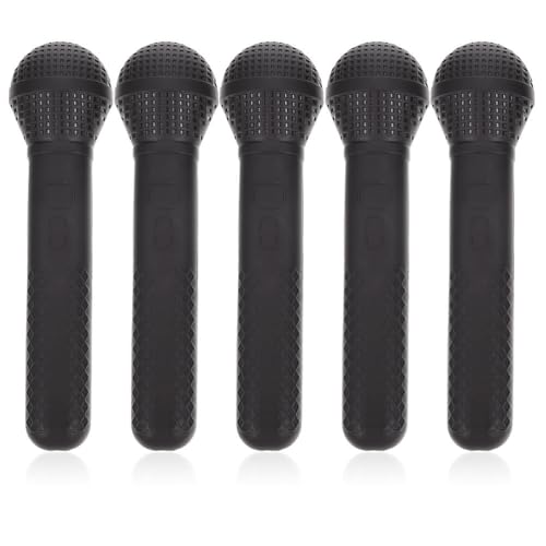 HEMOTON Microphone Jouet Enfant 7 Pouces Simulation Micro Karaoké Portable Accessoire Fête Modèle Plastique pour Jeux Performances Enfants