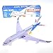 PowerTRC Kids Airplane Toys, Bump & Go Action Toddler Toy Airplane with LED Flashing Light, Music, Airplane Sound, Great Gift for Boys Girls Ages 3-12