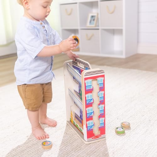 Image of Melissa & Doug GO Tots Wooden Town House Tumble with 6 Disks - FSC Certified (Pack of 2)