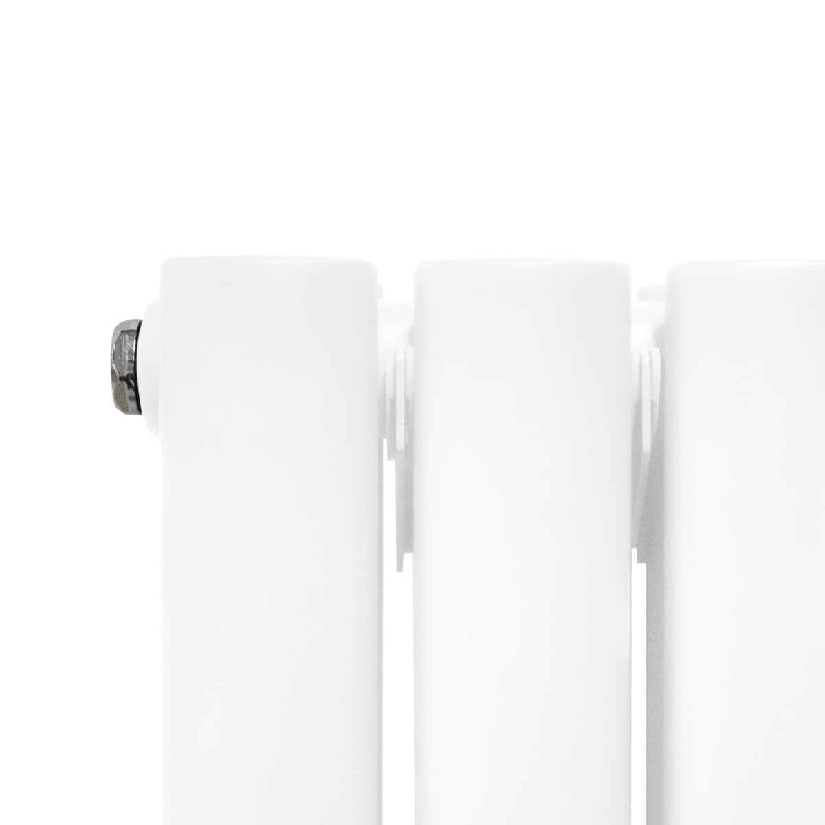 Radiador de Columna Ovalada con Espejo| 1800 mm x 380 mm | Blanco | Acero Premium | Cepillo de Limpieza y Kit de Fijación GRATIS | Calefactor, Estufa, calefacción Central Radiador de Pared