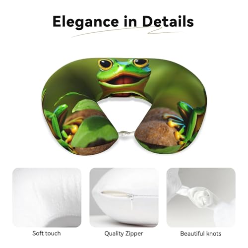 Almohada de Viaje con Estampado Rana Verde miniatura 4