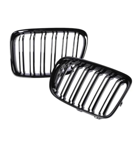 Rejilla de riñón frontal con diseño deportivo negro cromado para X1 E84