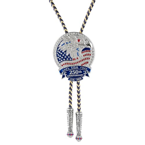 Image of GelConnie Bolo Ties for Men Women Western Cowboy Tie Mens Western Necklace Leather Necktie Gold Bolero Tie Cowboy Necklace