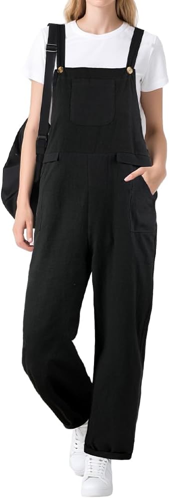 BSBUY Combinaison Pantalon Ample Décontractée à Fines Bretelles