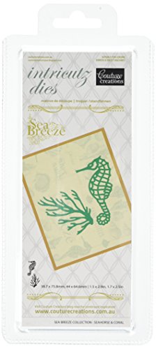 Couture Creations Sea Breeze Intricutz Die - Seahorse & Coral, Black, 22 x 9.9 x 0.8 cm