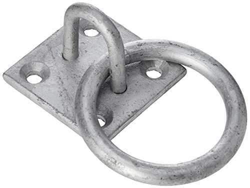 Faithfull FAICHGRING Galvanised Steel 8mm Dia Ring On Steel Plate 50 x 50 mm