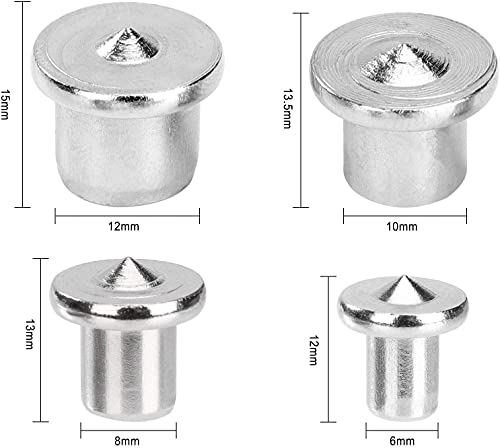 16 Pcs Dowel Pin Center Dowel Centre Point Set, Woodworking Alignment Tool Points Marker Drill Center Stainless Steel for Woodwork Drill Tools, 6/8/10/12mm 2 16 Pcs Dowel Pin Center Dowel Centre Point Set, Woodworking Alignment Tool Points Marker Drill Center Stainless Steel for Woodwork Drill Tools, 6/8/10/12mm - Image 2