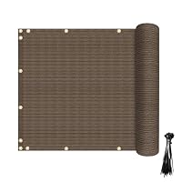FLORALEAF Balkon-Sichtschutzzaun – HDPE, UV-Schutz, 90% Sichtschutz, Mit Ösen & Kabelbindern, Beige