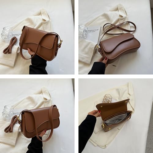 Image of PU Leather Tote Bag for Women with 2 Removable Straps and Zipper Closure
