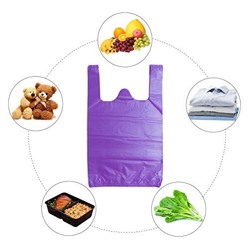Lazyme LIGHT-T-BAG-50-PURPLE Plastic T Shirt Bags thumb #6