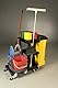 Rubbermaid Commercial Products Cleaning Cart Janitor Cart (2 fixed casters / 2 swivel wheels) - Black