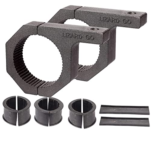 Lizard Go Roll Bar Clamps-2Pack,Tube Clamp 2.25Inch 2.375Inch 2.5Inch 2.625Inch Bull Bar Mounting Bracket Available Diameter Bar (2.25~2.625" Clamp) #TOP3
