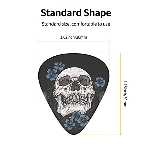 Médiators Guitare 12-Pack Fleurs Bleues Et Médiators Tête De Mort Pour Guitare Électrique Guitare Acoustique Diverses… - Les Beatles, Paul McCartney, John Lennon, RIngo Starr, George Harrison Médiators Guitare 12-Pack Fleurs Bleues Et Médiators Tête De Mort Pour Guitare Électrique Guitare Acoustique Diverses… – Image 4