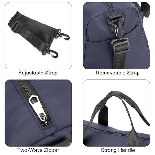 Image of For United Airline 17x10x9 Inches Personal Item Underseat Travel duffle bag, ports Tote Gym Bag,Shoulder Weekender Overnight Bag (Navy)