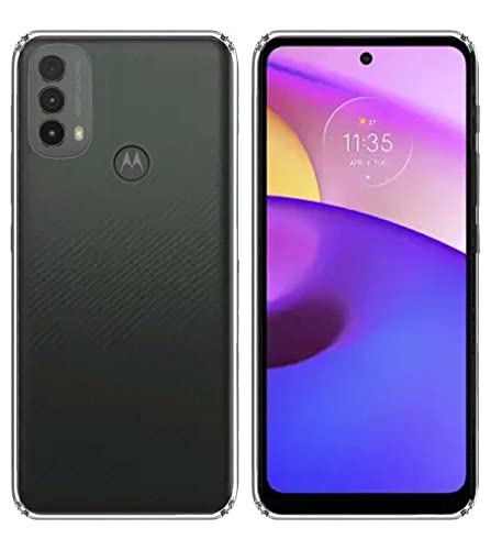 Image of Soft Flexible Silicone Back Cover Compatible with Motorola Moto E40, Transparent Case + Screen Guard