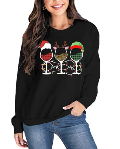 Arankhiger Weihnachtssweater Damen Langarm Weihnachten Pullover Xmas...