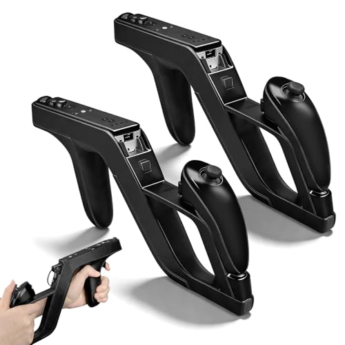 Image of GLCONN Wii Remote Controllers Shooting Game Wii u Zapper Gun Grip-Wii & Wii U Remote Game Suitable Hunting Guns for Wii Accessories,Black,2 Pack