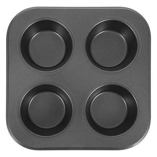 Alipis Moule à Muffins Cavités Noir Antiadhésif Plaque Cuisson pour Cupcakes et Gâteaux Maison Résistant Haute Température