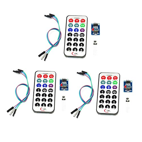 HiLetgo 3pcs HX1838 VS1838 NEC Infrared Wireless Remote Control IFR Sensor Module with Cable