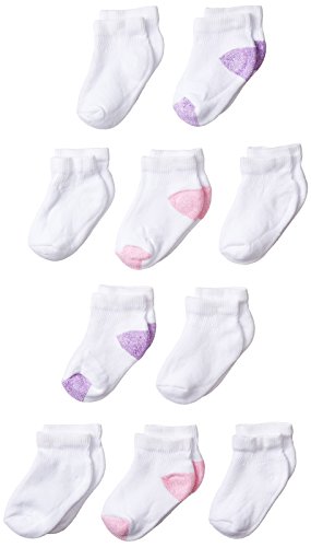 Fruit Of The Loom Girls' 10 Pack Ankle Socks