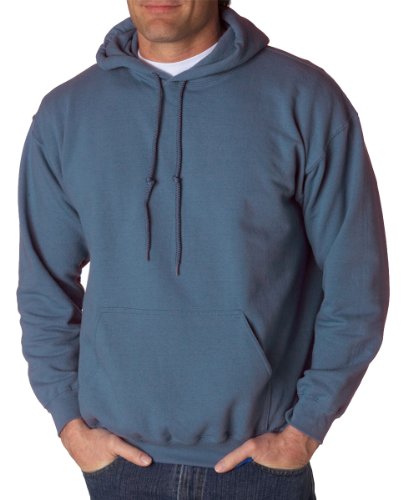 Image of Gildan Men's Heavy Blend Drawcord Hooded Sweatshirt, Safety Pink