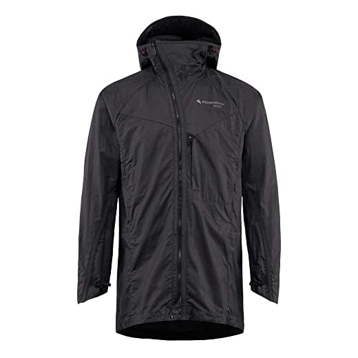 Klättermusen Ansur vindparkas RRP £260, Korpsvart, M