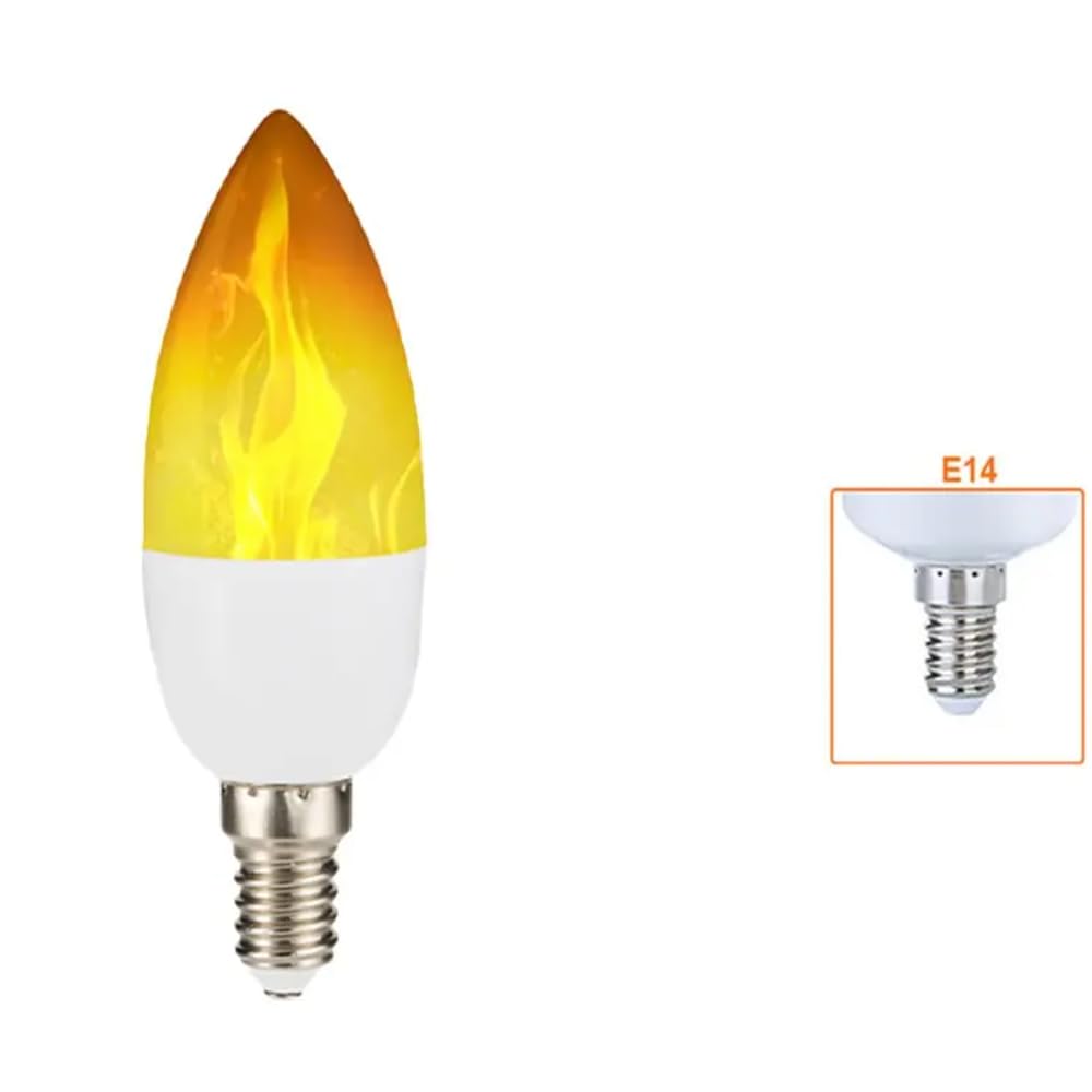 4Pz E14 110V 220V LED Lampadina Fiamma Partito Fiamma Effetto Luce Simulazione Fuoco Luce Giardino Decorazione Tremolante Lampada