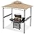 ABCCANOPY 8'x 5' Grill Gazebo Shelter, Outdoor BBQ Gazebo Canopy with LED Light (Caramel)