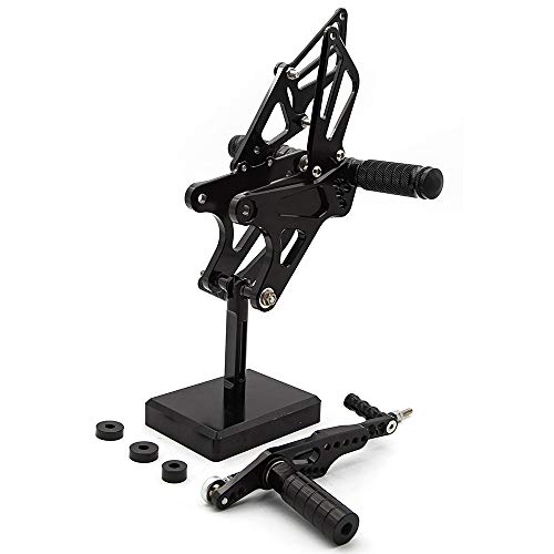 Cnc R1 09-14 Motorcycle Adjustable Rearsets Foot Pegs Rear Set Footpeg Brake Shift Pedal Compatible With Yzf R1 2009 2010 2011 2012 2013 2014 Black #TOP25