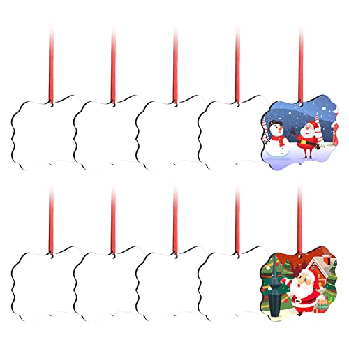 Valyria Sublimation Blanks Pendants, Mdf Personalized Sublimation Pendant Blank Bulk 2022 Christmas Ornaments Discs Supplies For Diy Christmas Tree Decor 10 Pieces #TOP26