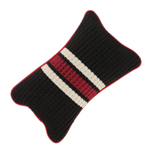 ULTECHNOVO Ergonomisches und atmungsaktives Nackenstützkissen für Komfort beim Fahren, kompaktes und tragbares Design, Farbe Schwarz und Rot, geeignet für alle Autos