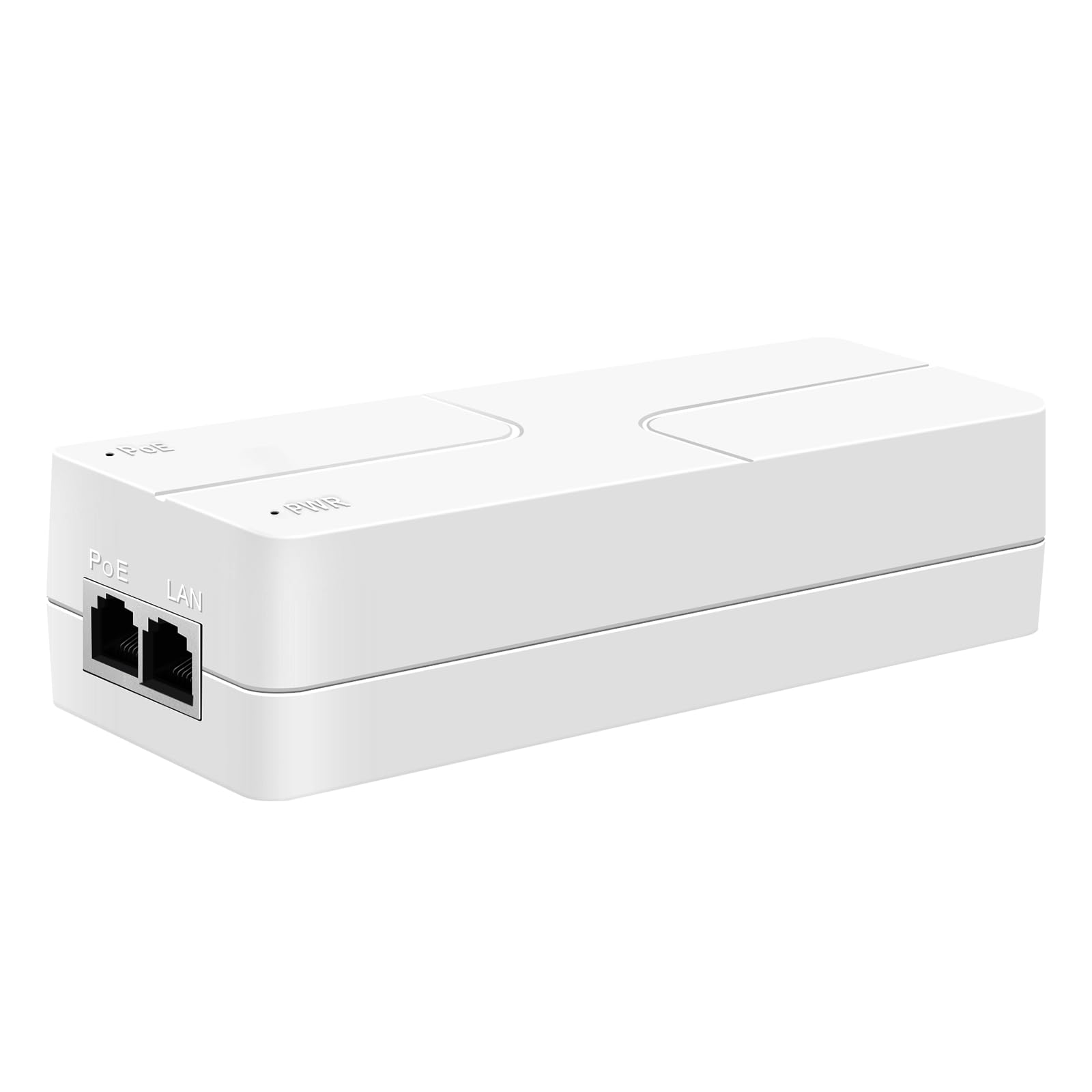 2.5Gbps PoE Injector 90W Power Over Ethernet Adapter with 2 Ports, IEEE 802.3af/at/bt Compliant - Distance Up to 100 Meters, 2.5G PoE Adapter Ideal for Camera, TV and IP Phone, White