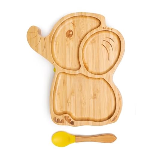 GOTHIS Vajilla Bebé Ecológica de Bambú Natural - Plato infantil ideal para alimentación de bebés - Vajilla infantil con cubiertos bebe alegre y divertida - Plato bebe ventosa para amantes de animales