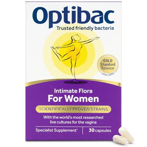 Optibac for Women - Vaginal Live Cultures - Most Researched Strains for Intimate Flora - Lactobacillus Reuteri RC-14 & Lactobacillus Rhamnosus GR-1-30 Vegan Capsules