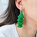 BaubleStar Fashion Tassel Dangle Earrings for Women Layered Long Bonita Tiered Green Thread Tassle Drop Statement Jewelry