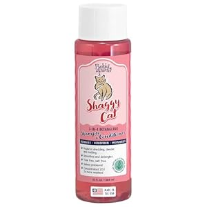 Bobbi Panter Cat Shampoo and Conditioner – Made in USA – All Natural 2-in-1 Formula for Reducing Shedding, Dander, Matting – Concentrated 10:1 for Professional Groomers – Watermelon Scent, 13 Oz