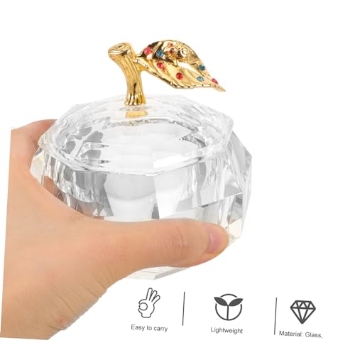 Vaso de vidrio para uñas con tapa para arte de uñas miniatura 5