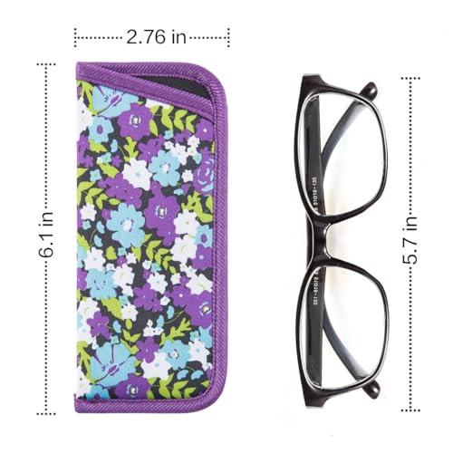 Image of TRIUMPH VISION Reading Glasses Pouch Eyeglass Sleeve Soft Case Slim 3 Pack