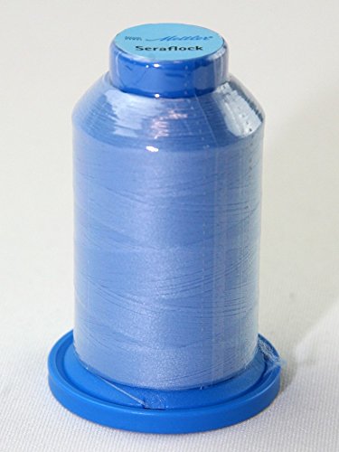 Hilo de coser elástico Mettler Seraflock 1000 m azul miniatura 1