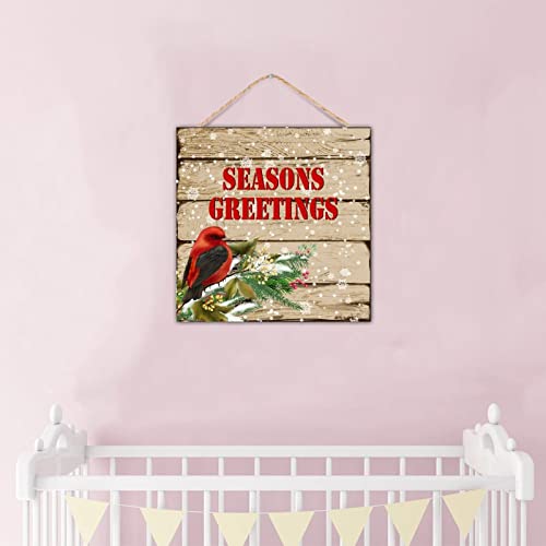 Oiseau Red Cardinal sur bois panneau décoratif pour maison cosy