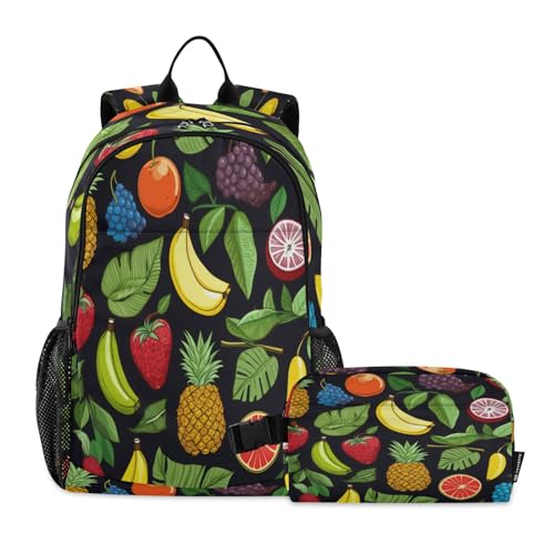 Sac à dos à fruits préscolaires avec boîte à déjeuner anti-fuite pour enfants