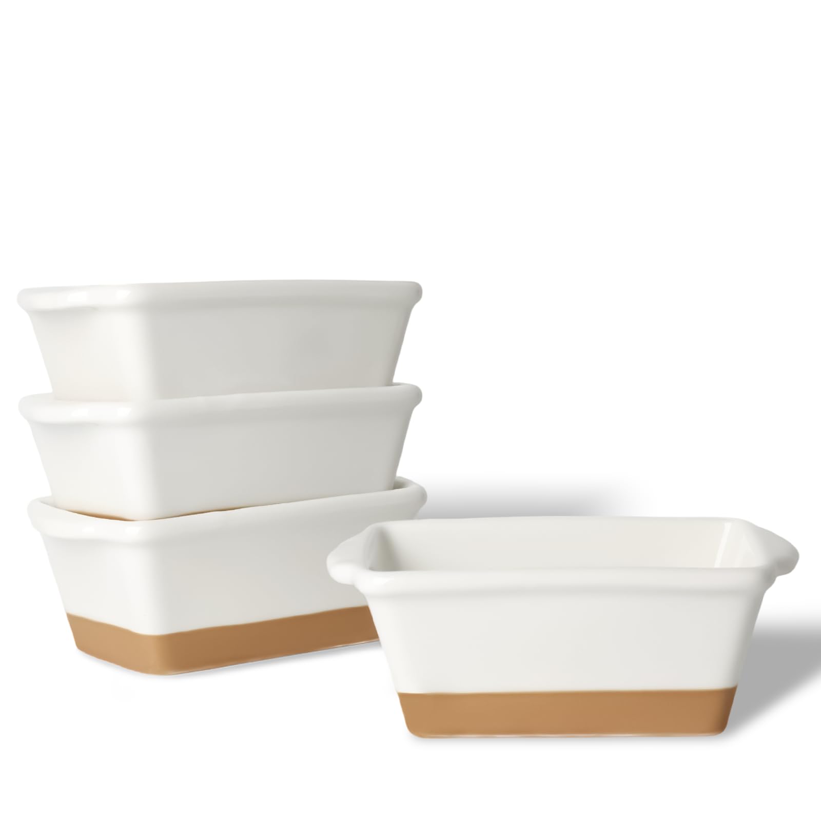 GDCZ Ceramic Mini Loaf Pan 4-Pack